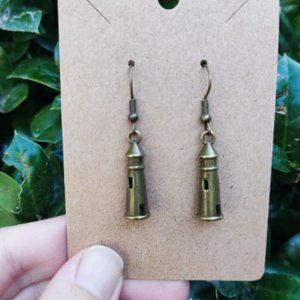 Bronze Lighthouse Earrings